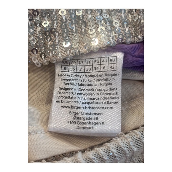 ROTATE Mini Dress Birger Christensen Sequin Colorblock Size 2 EUC • Sparkle • - Picture 6 of 7